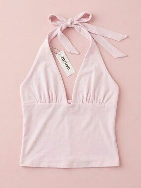 NWT‎ Garage Light Pink Halter Top